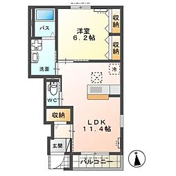 FK1 1LDKの間取図画像