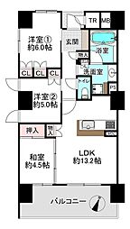 ファインフラッツ牧野駅前ウエストプラザ 3LDKの間取図画像