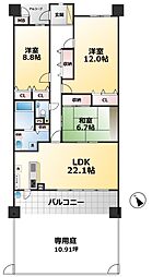 間取図画像 3LDK