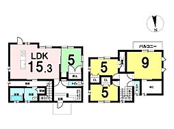中古戸建／大在北 4LDKの間取り