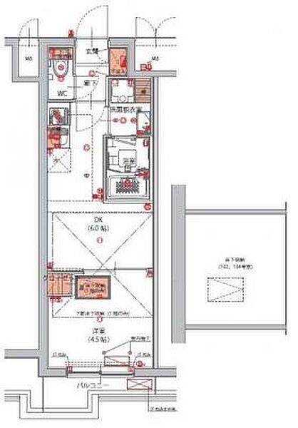 ハーモニーレジデンス東京南砂パークサイド 104｜東京都江東区南砂７丁目(賃貸マンション1DK・1階・25.51㎡)の写真 その2