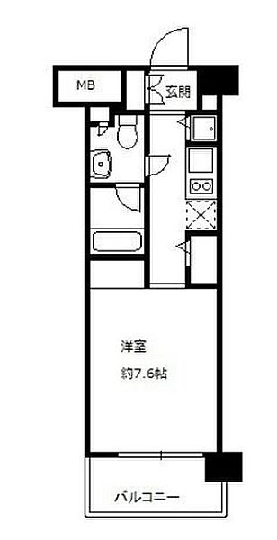 ニューシティアパートメンツ亀戸 413｜東京都江東区亀戸６丁目(賃貸マンション1K・4階・27.26㎡)の写真 その2