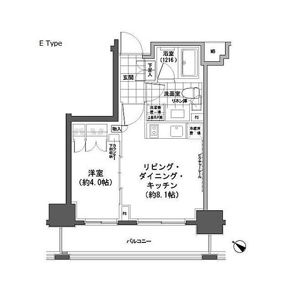 パークハビオ人形町 1105｜東京都中央区日本橋堀留町２丁目(賃貸マンション1LDK・11階・30.00㎡)の写真 その2