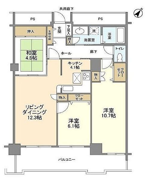 トルナーレ日本橋浜町 706｜東京都中央区日本橋浜町３丁目(賃貸マンション1SLDK・7階・90.97㎡)の写真 その2