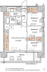 ブランシエスタ木場 7階3LDKの間取り