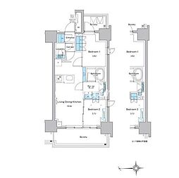 ルフォンプログレ門前仲町プレミア 2LDKの間取図画像