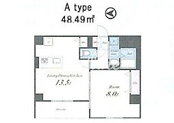 TSレジデンス東陽町 2階1LDKの間取り