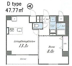 TSレジデンス東陽町 3階1LDKの間取り