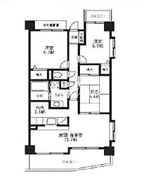 エスティ木場 9階3LDKの間取り