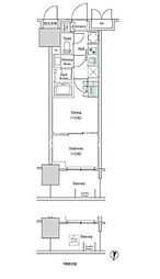 ブルックサイドレジデンス木場 2Kの間取図画像
