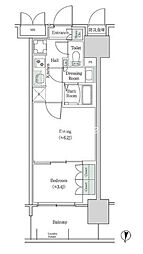 ブルックサイドレジデンス木場 2Kの間取図画像