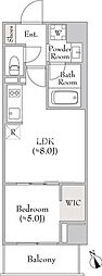 ルミーク門前仲町 1LDKの間取図画像