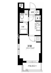クレアシオン門前仲町 1Kの間取図画像