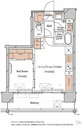 ブランシエスタ木場 1LDKの間取図画像