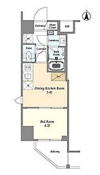 AZURETERRACE東陽町 1DKの間取図画像