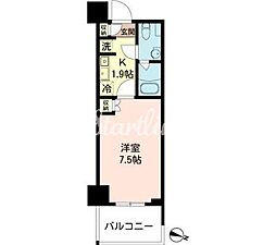 MFPRコート木場公園 1Kの間取図画像