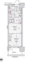 グランドガーラ東大島 2Kの間取図画像