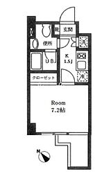 KDXレジデンス門前仲町 1Kの間取図画像