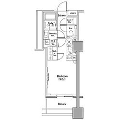 ザ・パークハビオ木場 ワンルームの間取図画像