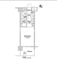 コンフォリア南砂町 1Kの間取図画像