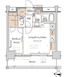 ブランシエスタ木場 1LDKの間取図画像