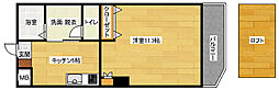 第13平勝ビル 1Kの間取図画像