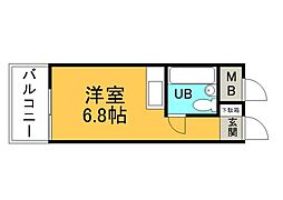 ダイアパレス皆実町 ワンルームの間取図画像
