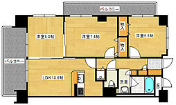 クレール牛田本町 3LDKの間取図画像