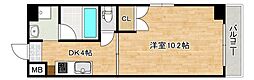 ジョイアス南堀川 1Kの間取図画像