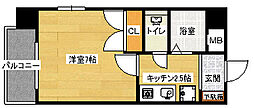 THEKAMINOBORI 1Kの間取図画像