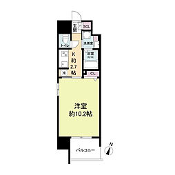S-RESIDENCE観音本町 1Kの間取図画像