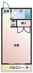 FITSビル段原南 ワンルームの間取図画像