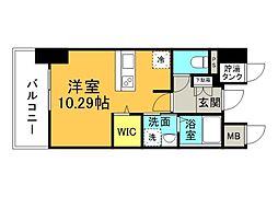エネピア大手町 ワンルームの間取図画像