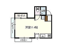 ロイヤルレジデンス ワンルームの間取図画像