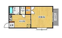 メゾン大通 1Kの間取図画像