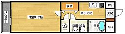 Villa大原駅前 1Kの間取図画像