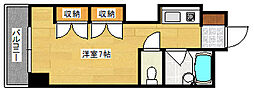 サンピアー白樺 ワンルームの間取図画像