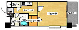 ロアール東白島 1Kの間取図画像