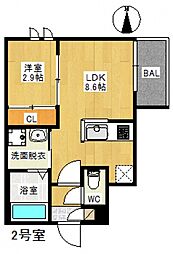 レガリストビリオン 1LDKの間取図画像