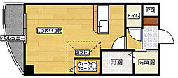 グランドポレストーネ竹屋 ワンルームの間取図画像