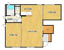 ベルソー2B 2LDKの間取図画像