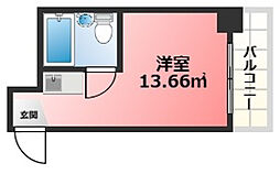 アスプロパラティ3 ワンルームの間取図画像