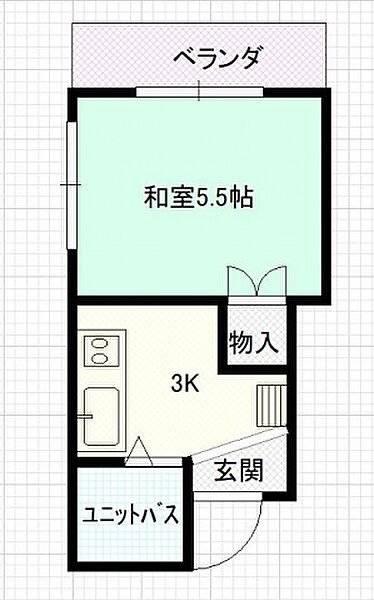 広島県広島市中区住吉町(賃貸マンション1K・4階・19.80㎡)の写真 その2