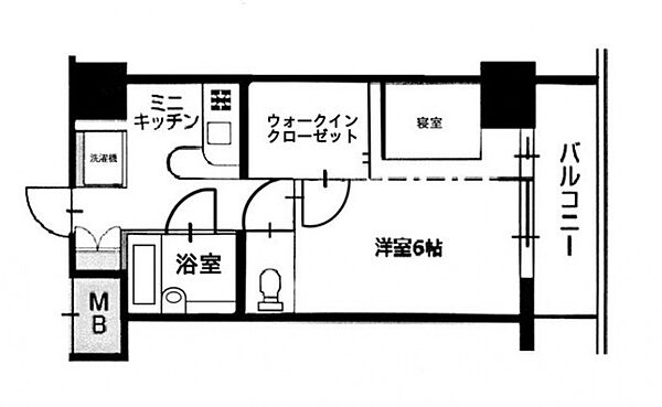 広島県広島市中区中島町(賃貸マンション1DK・12階・35.02㎡)の写真 その2