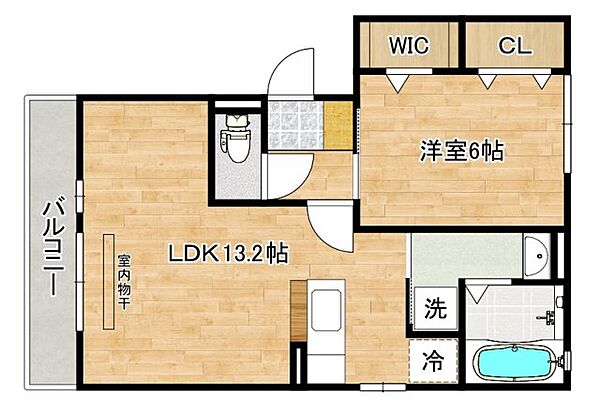 広島県東広島市西条中央５丁目(賃貸アパート1LDK・2階・46.70㎡)の写真 その2