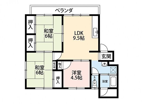 広島県広島市東区戸坂大上４丁目(賃貸マンション3LDK・4階・57.63㎡)の写真 その2