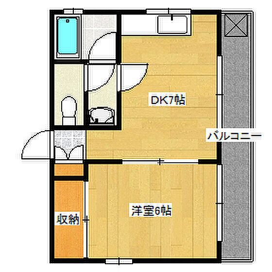 広島県広島市南区皆実町４丁目(賃貸マンション2DK・2階・41.74㎡)の写真 その2