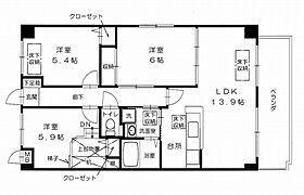 広島県広島市安佐南区祇園６丁目（賃貸マンション3LDK・3階・65.00㎡） その2