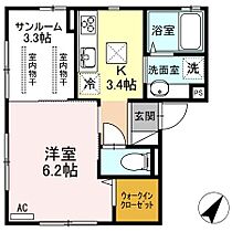 広島県広島市東区尾長西２丁目（賃貸アパート1K・1階・33.36㎡） その2