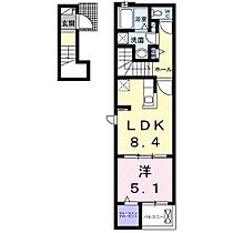 広島県広島市東区尾長東１丁目（賃貸アパート1LDK・2階・38.81㎡） その2